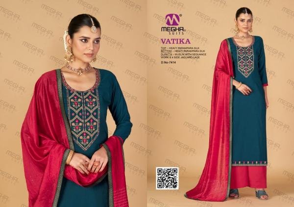 Meghli Vatika Parmpara silk Designer Exclusive Embroidery Salwar Suit